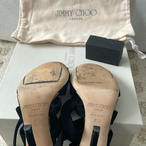 Jimmy Choo suede knot heels - Picture 6 of 9
